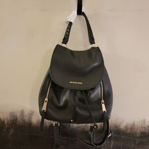Michael Kors Black Leather Backpack